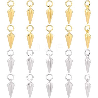 20Pcs 2 Colors Brass Charms KK-HY0001-25-1