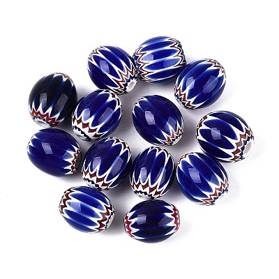 Handmade Millefiori Glass Barrel Beads LS-LA-N002-19A-1