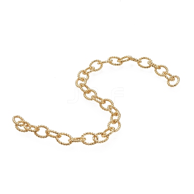3.28 Feet Brass Textured Cable Chains X-CHC-K010-02G-1
