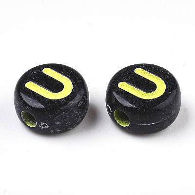 Opaque Black Acrylic Beads MACR-N008-17U-1