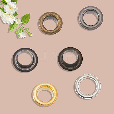 200 Sets 4 Colors Iron Grommet Eyelet Findings SCRA-GF0001-10A-02-1