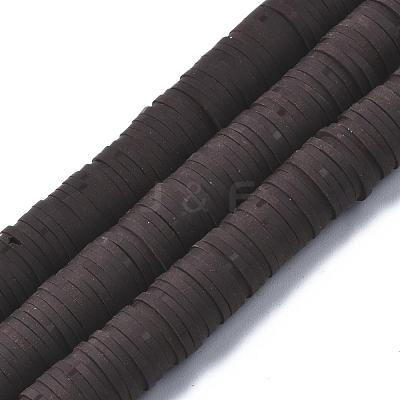 Flat Round Handmade Polymer Clay Beads CLAY-R067-10mm-38-1