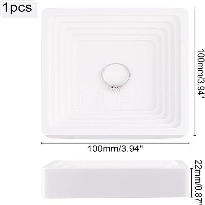 Gesso Jewelry Dish DJEW-WH0037-89-1
