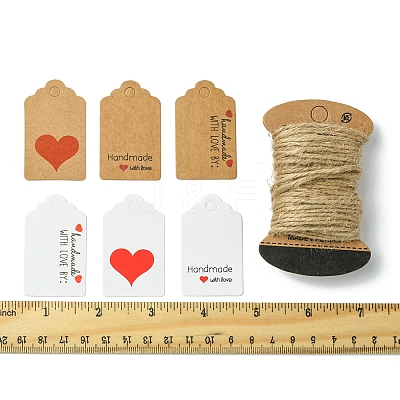 96Pcs 6 Styles Paper Gift Tags CDIS-FS0001-26-1