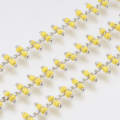 3.28 Feet Handmade Brass Beaded Curb Chains X-CHC-R131-13-1