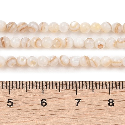 Natural Freshwater Shell Beads Strands SHEL-T011-02-3mm-1
