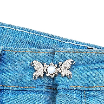 Alloy White Resin Jean Buttons Pins BUTT-PW0001-05F-1