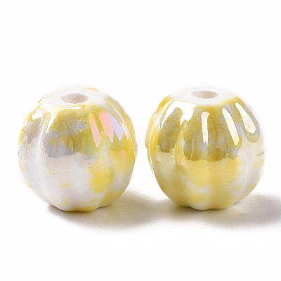 Handmade Pearlized Porcelain Beads PORC-G010-02A-1