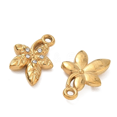 304 Stainless Steel Rhinestone Pendants SA-CBA49D2-10G-1