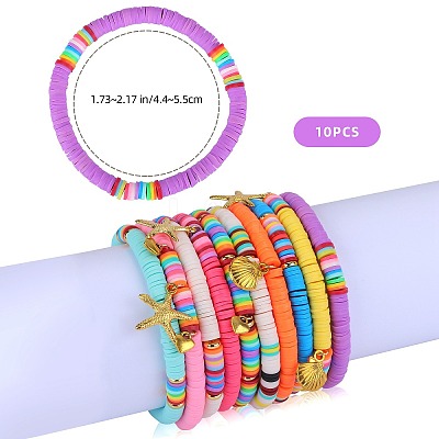 Stretch Charm Bracelets Sets BJEW-SZ0001-001-1