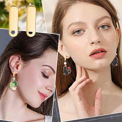 60Pcs 201 Stainless Steel Stud Earring Findings EJEW-BBC0001-05-1