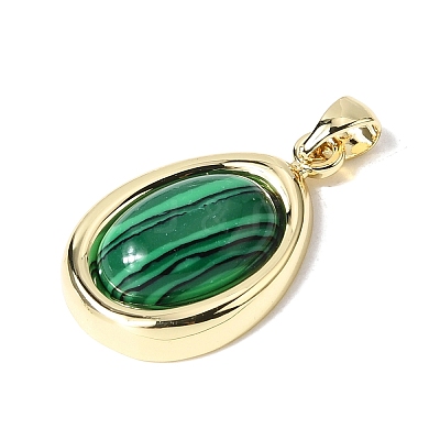 Synthetic Malachite Pendants KK-L267-01G-02-1