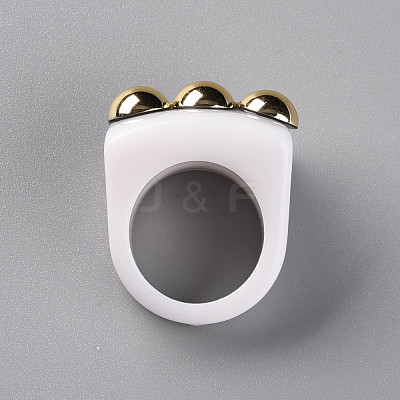 Opaque Acrylic Finger Rings X-RJEW-T010-11-1