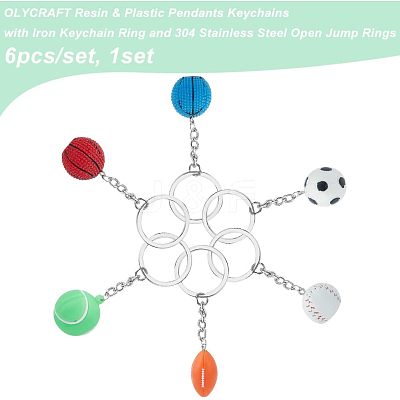 Resin & Plastic Pendants Keychains KEYC-OC0001-30-1