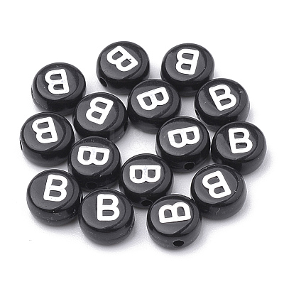 Opaque Acrylic Beads X-SACR-N002-02B-1