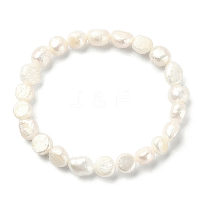 Natural Pearl Beaded Stretch Bracelets BJEW-JB09492-1