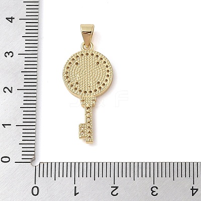 Brass Micro Pave Clear Cubic Zirconia Pendants KK-I712-58G-03-1