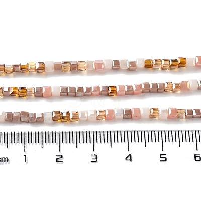 Gradient Color Electroplate Glass Bead Strands X-GLAA-E042-05-B06-1
