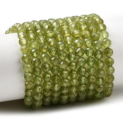 Natural Peridot Beads Strands G-P603-C-4mm-01-1