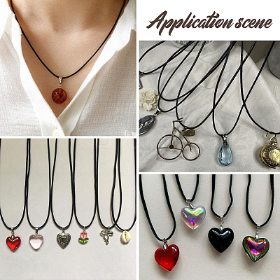 60Pcs 2MM Round Imitation Leather Cord Necklace Making NJEW-SC0001-93-1
