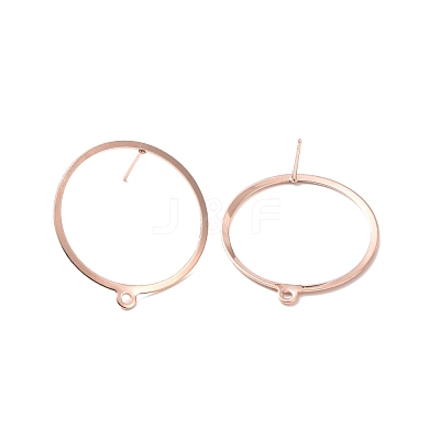 201 Stainless Steel Stud Earring Findings STAS-K241-12RG-1