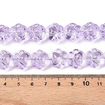Transparent Electroplate Glass Beads Strands EGLA-T021-12E-1