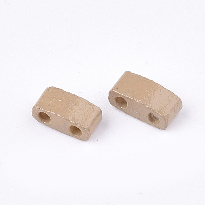 2-Hole Baking Paint Glass Seed Beads SEED-S023-17B-20-1