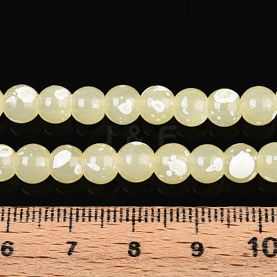Baking Paint Glass Beads Strands DGLA-N015-6mm-08-1
