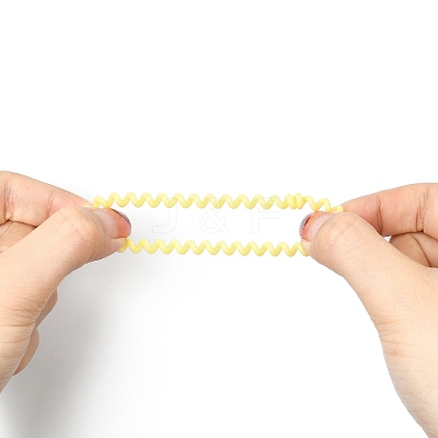 Plastic Telephone Cord Elastic Hair Ties X-OHAR-Q044-21-1
