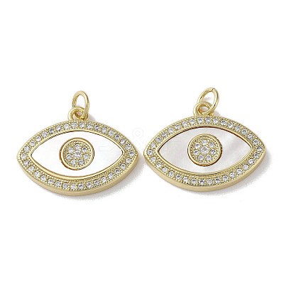 Brass Micro Pave Cubic Zirconia Pendants KK-G485-33D-G-1