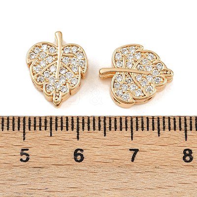 Brass Micro Pave Cubic Zirconia Multi-Strand Links KK-F906-21G-1