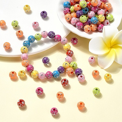 Plating Acrylic Beads PACR-YW0001-19-1