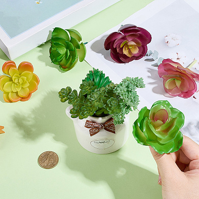 PVC Artificial Succulent Plant AJEW-SP0004-35B-1