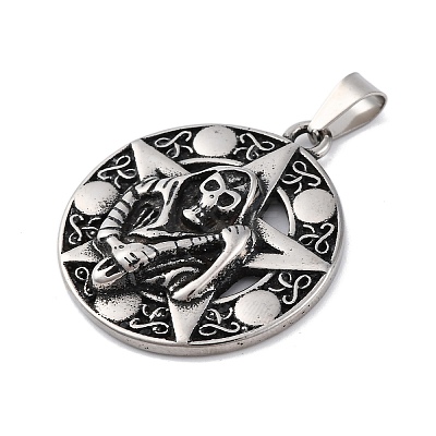304 Stainless Steel Pendants STAS-Q339-01A-AS-1