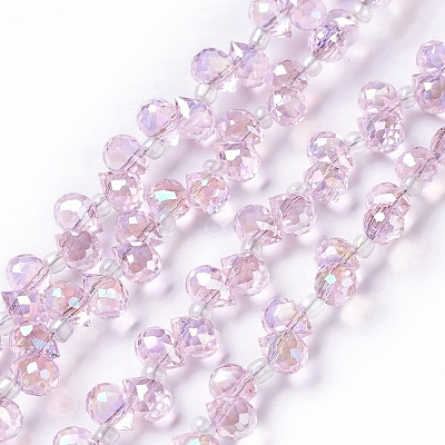 Transparent Glass Beads Strands GLAA-H022-04A-1