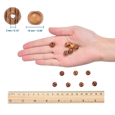 Original Color Natural Wood Beads TB611Y-10mm-LF-1