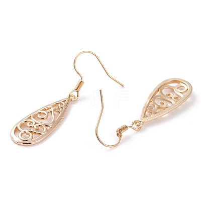 Brass Dangle Earrings EJEW-B002-02G-1