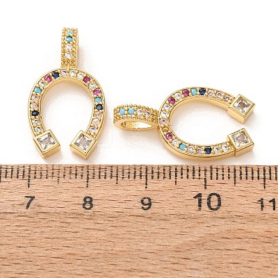Brass Micro Pave Colorful Cubic Zirconia Pendants KK-A304-28B-G-1