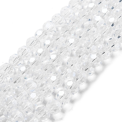 Electroplate Transparent Glass Beads Strands EGLA-A035-T8mm-A19-1