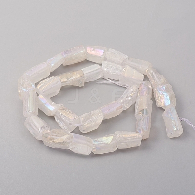 Electroplated Natural Quartz Crystal Beads Strands G-D0009-01B-08-1