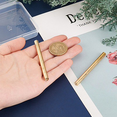 2Pcs Single-Sided Engraving Wax Seal Brass Stamp AJEW-OC0005-40G-1