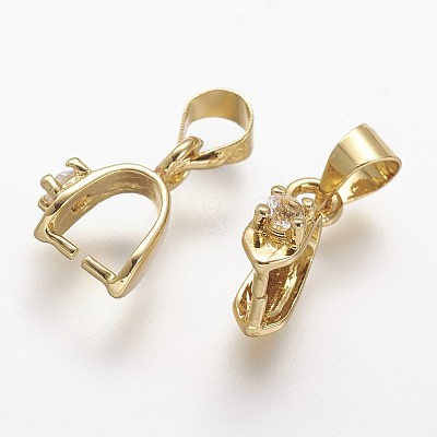 Rack Plating Brass Ice Pick and Pinch Bails X1-KK-A142-013G-1