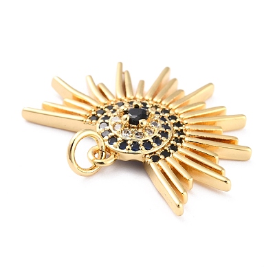 Brass Cubic Zirconia Pendants KK-J276-11G-1