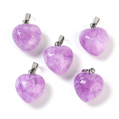 Dyed Natural Jade Pendants G-J386-H14-P-1