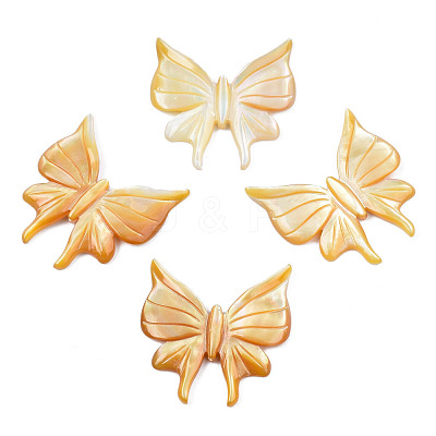 Natural Yellow Shell Beads SSHEL-S258-106-1