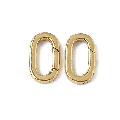 Brass Spring Gate Rings KK-WH0062-61A-G-1