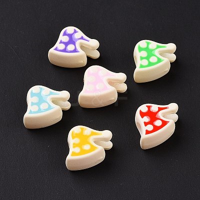 Rubberized Style Acrylic European Beads SACR-E009-04-1