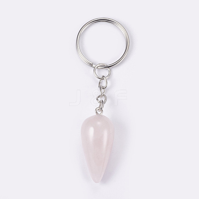Natural Rose Quartz Keychain KEYC-P041-B014-1