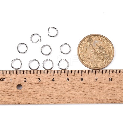 Tarnish Resistant 304 Stainless Steel Open Jump Rings STAS-R049-8x1mm-1