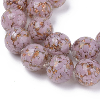 Handmade Gold Sand Lampwork Beads LAMP-S194-008C-01-1